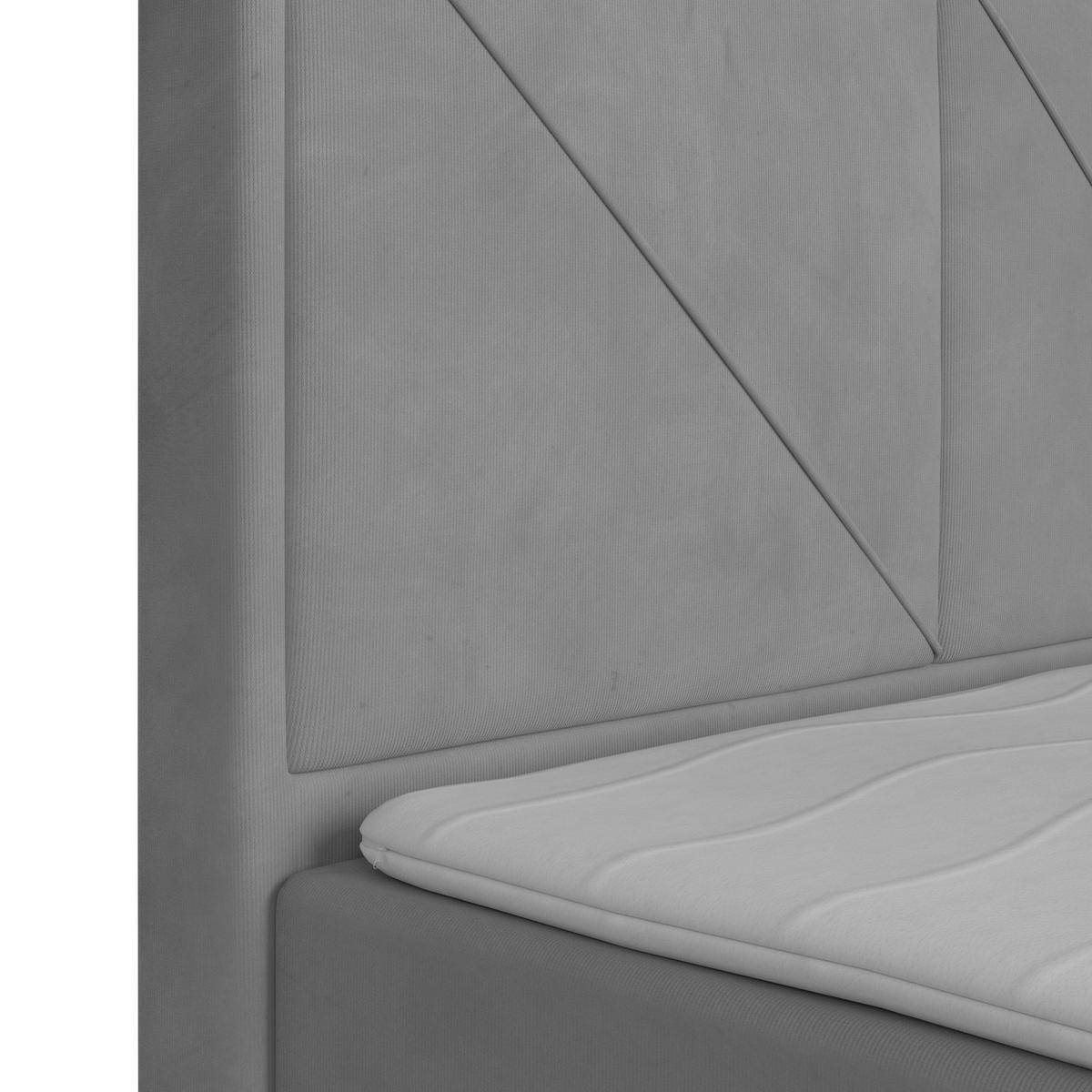 BOXSPRINGBETT 120/200 cm  in Hellgrau  - Hellgrau, Modern, Holz/Kunststoff (120/200cm) - MID.YOU