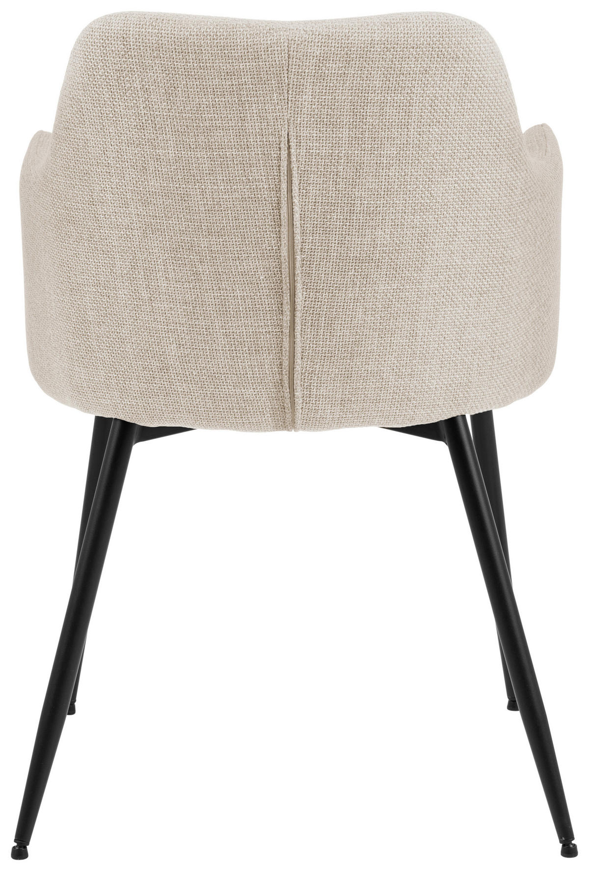 ARMLEHNSTUHL  in  - Beige/Schwarz, Modern, Textil/Metall (54,5/84,5/60cm) - MID.YOU