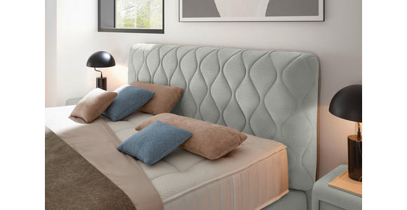 BOXSPRINGBETT 200/200 cm  in Hellgrau  - Hellgrau/Schwarz, Design, Kunststoff/Textil (200/200cm) - Johann Jakob