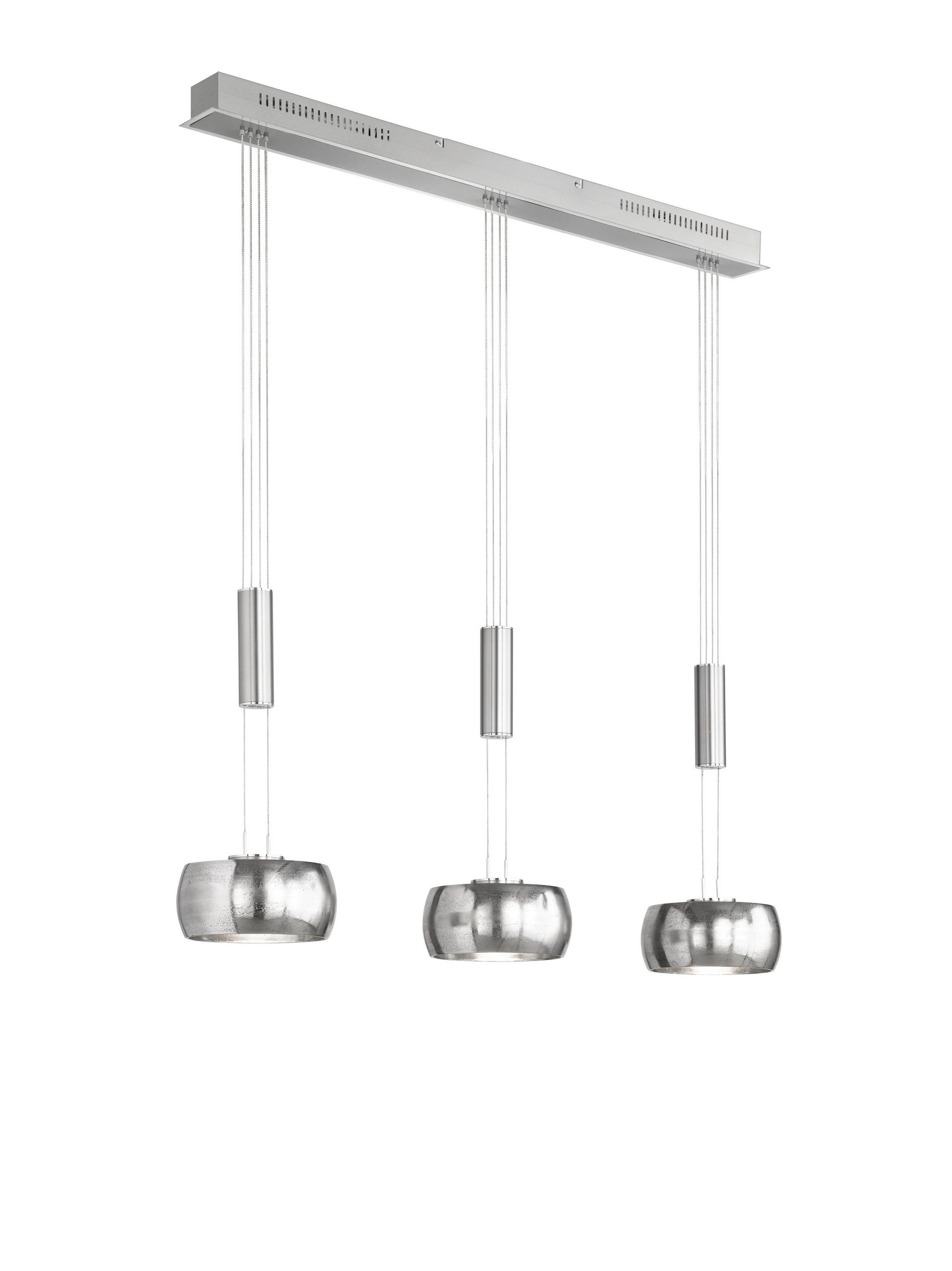 LED-HÄNGELEUCHTE    - Chromfarben/Nickelfarben, Design, Metall (20/100cm) - Fischer & Honsel