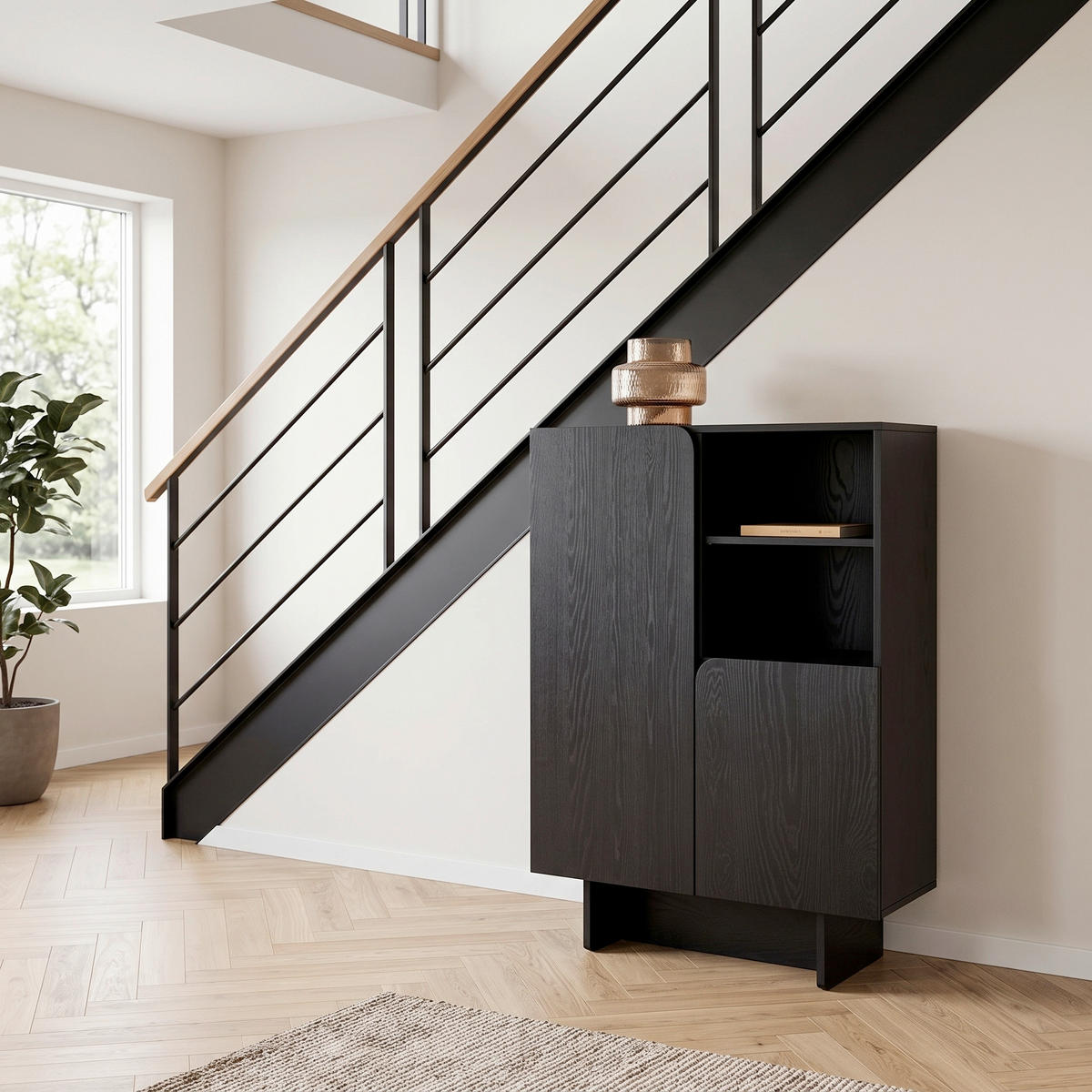 KOMMODE , 80/110/30 cm,  - Schwarz, MODERN, Holz (80/110/30cm) - Livetastic