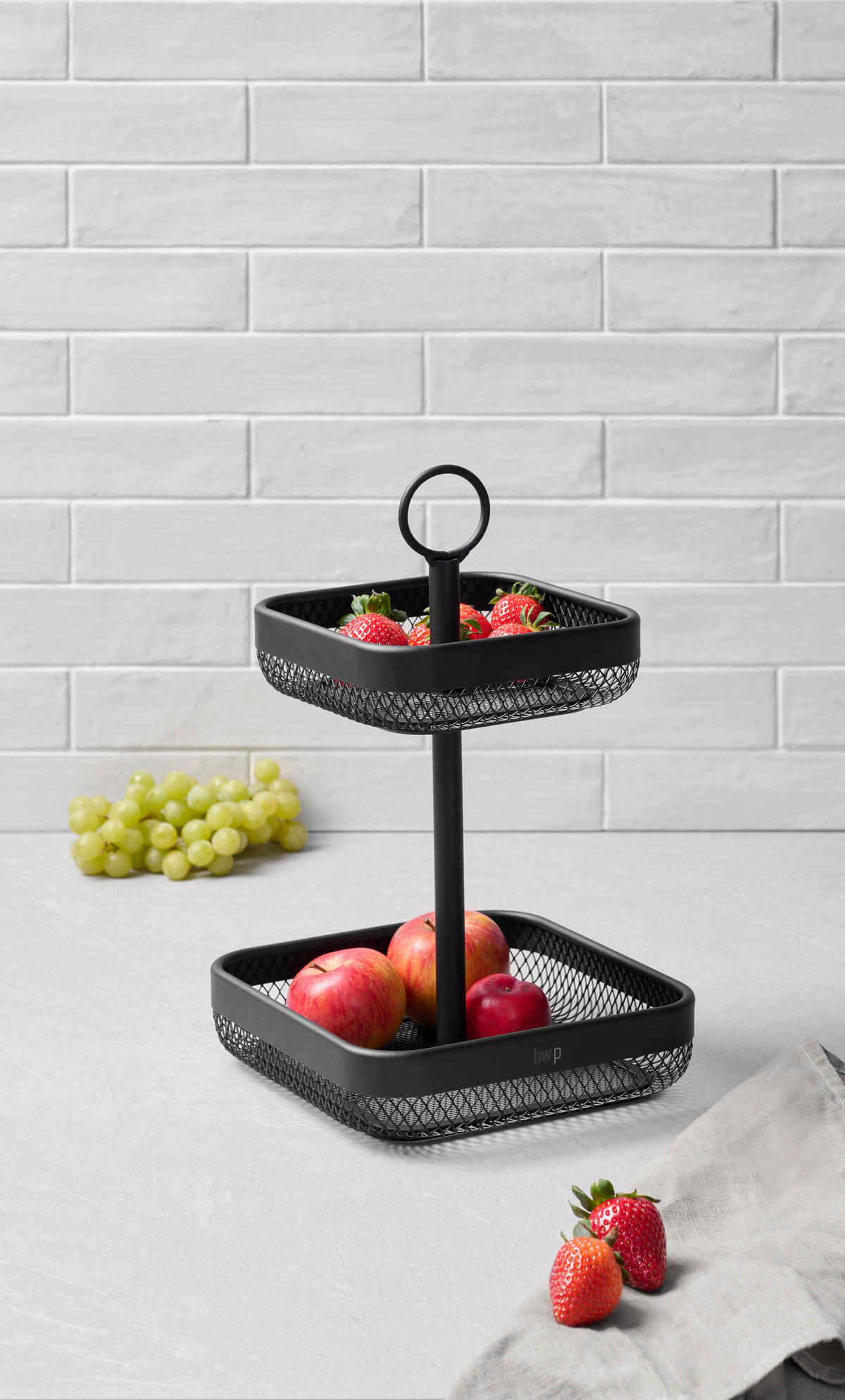 ETAGERE 2-stöckig - Schwarz, Basics, Metall (21/35/21cm) - Homeware Profession.
