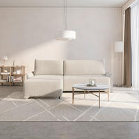 ECKSOFA LOCO in Cord Beige  - Beige/Schwarz, Design, Kunststoff/Textil (174/245cm) - MID.YOU