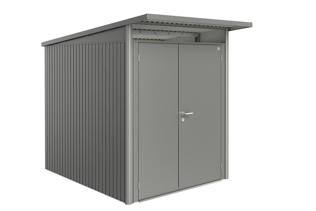 GERÄTEHAUS 180/218/260 cm  - Grau, Design, Metall (180/218/260cm) - Biohort