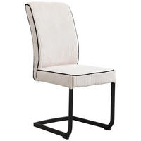 SCHWINGSTUHL  in Eisen Webstoff  - Schwarz/Naturfarben, Design, Textil/Metall (46/97/60,5cm) - Carryhome