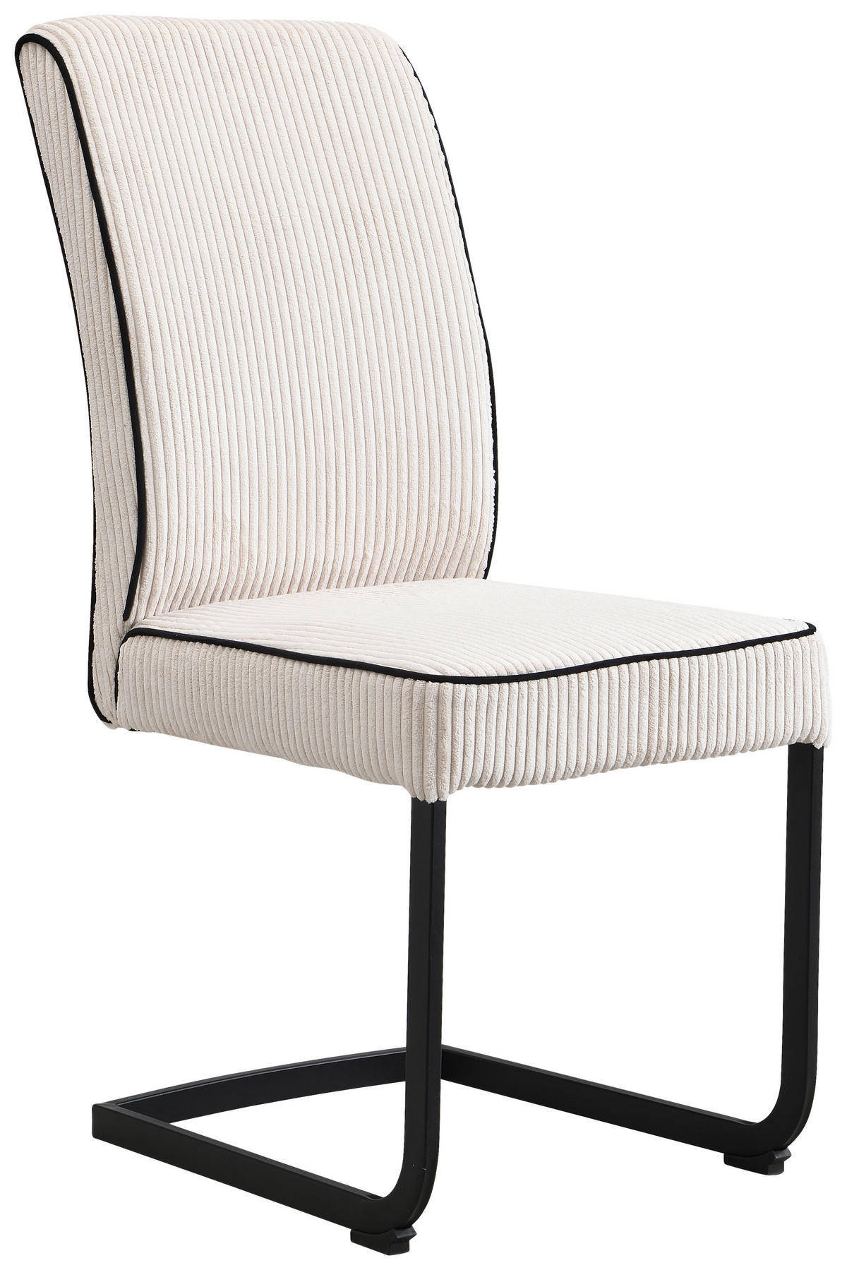 SCHWINGSTUHL  in Eisen Webstoff  - Schwarz/Naturfarben, Design, Textil/Metall (46/97/60,5cm) - Carryhome