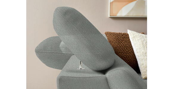 ECKSOFA in Chenille Silberfarben  - Eichefarben/Silberfarben, MODERN, Holz/Textil (212/287cm) - Valnatura