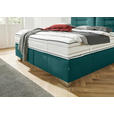 BOXSPRINGBETT 180/200 cm,  in Petrol, Matratze, H2 + H3 = mittel + fest  - Chromfarben/Petrol, KONVENTIONELL, Textil (180/200cm) - Dieter Knoll