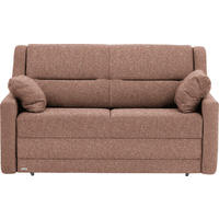 SCHLAFSOFA  in Mikrovelours Terracotta  - Terracotta/Schwarz, KONVENTIONELL, Kunststoff/Textil (152/88/91cm) - Sedda