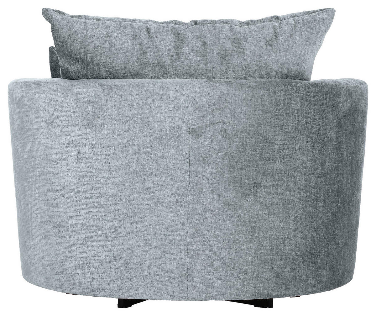 SESSEL in Chenille Hellblau  - Schwarz/Hellblau, Konventionell, Textil/Metall (115/72/115cm) - Carryhome
