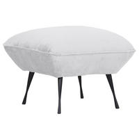 HOCKER in Textil Weiss  - Weiss/Schwarz, Konventionell, Textil/Metall (60/49/53cm) - MID.YOU