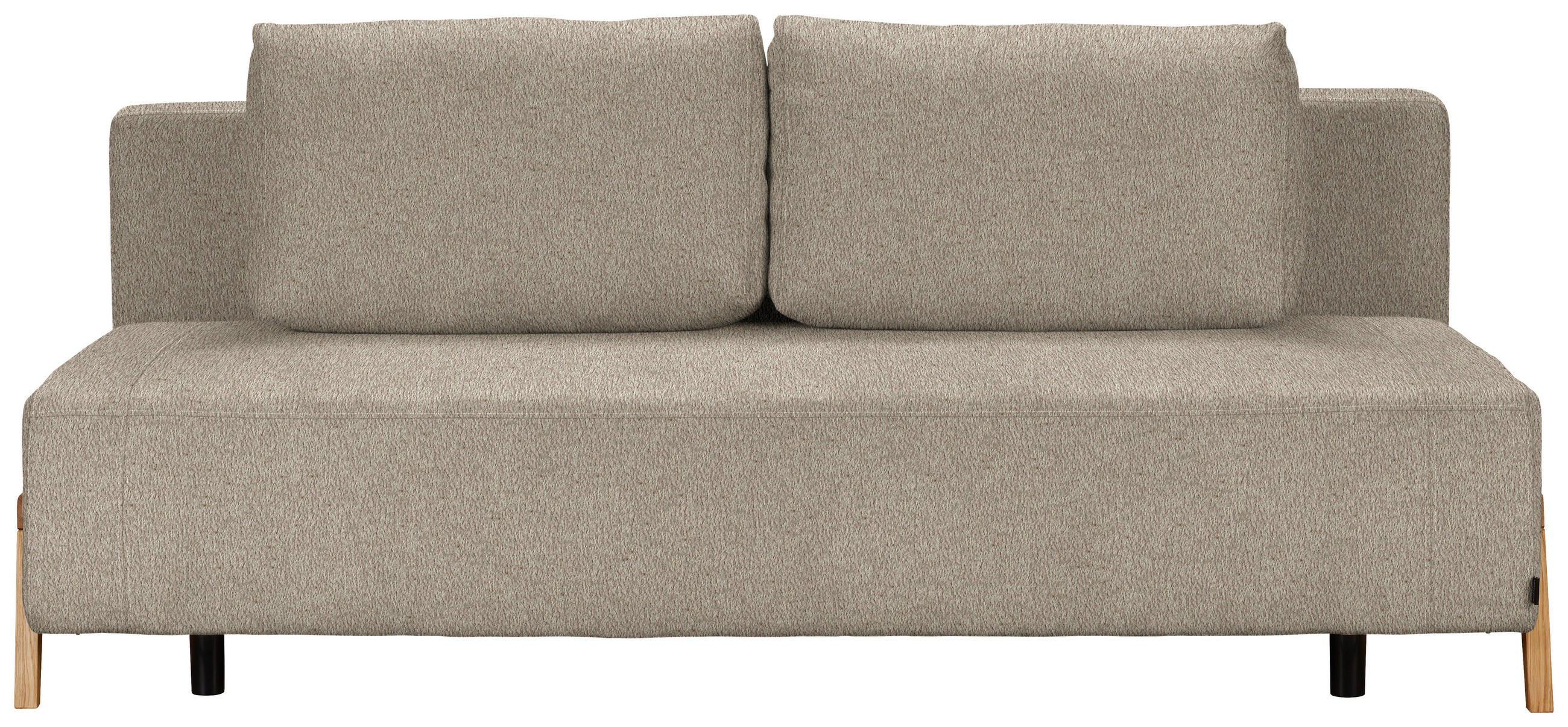 SCHLAFSOFA  mit Stoffauswahl, Liegefunktion, Schlafen auf Sitzhöhe Teddystoff Braun  - Naturfarben/Braun, Design, Holz/Textil (211/88/102cm) - Niels Andersson