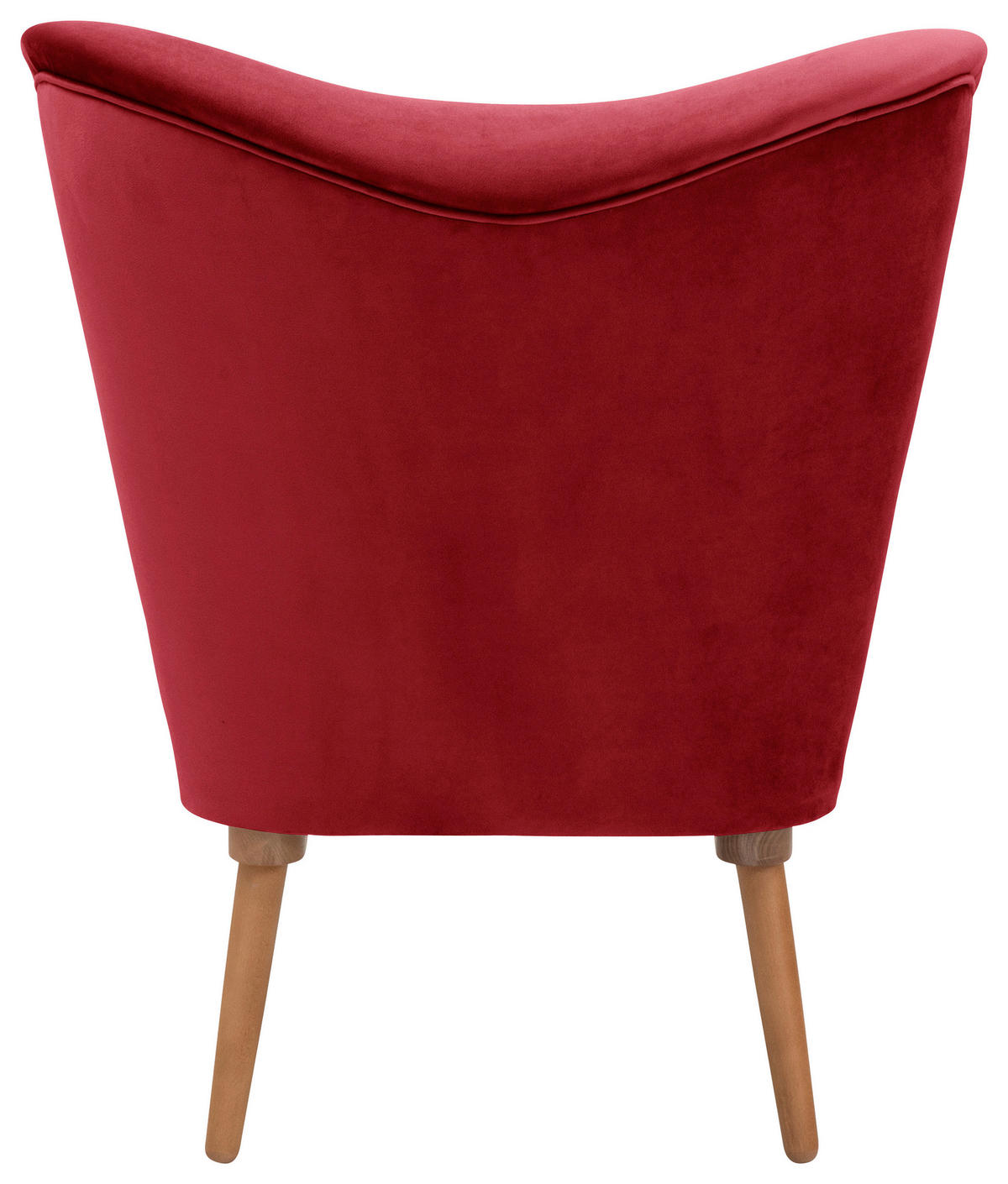 SESSEL in Samt, Velours Rot  - Rot/Erlefarben, Design, Holz/Textil (74/72/90cm) - Max Winzer