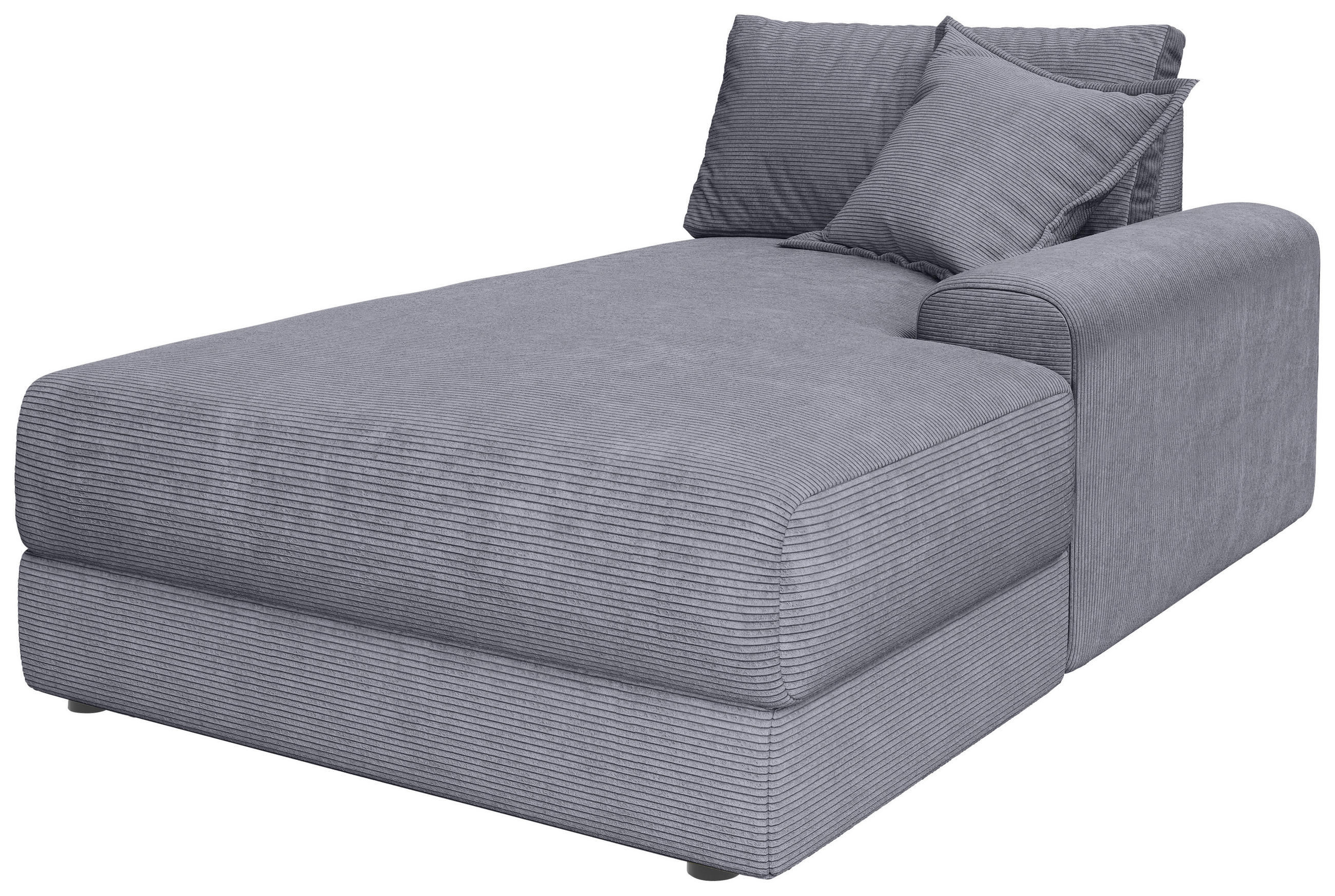 BIGSOFA Cord Dunkelgrau  - Dunkelgrau/Schwarz, MODERN, Kunststoff/Textil (117/93/190cm) - Carryhome