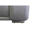 ECKSOFA Grau Struktur  - Chromfarben/Grau, KONVENTIONELL, Textil/Metall (280/310cm) - Carryhome
