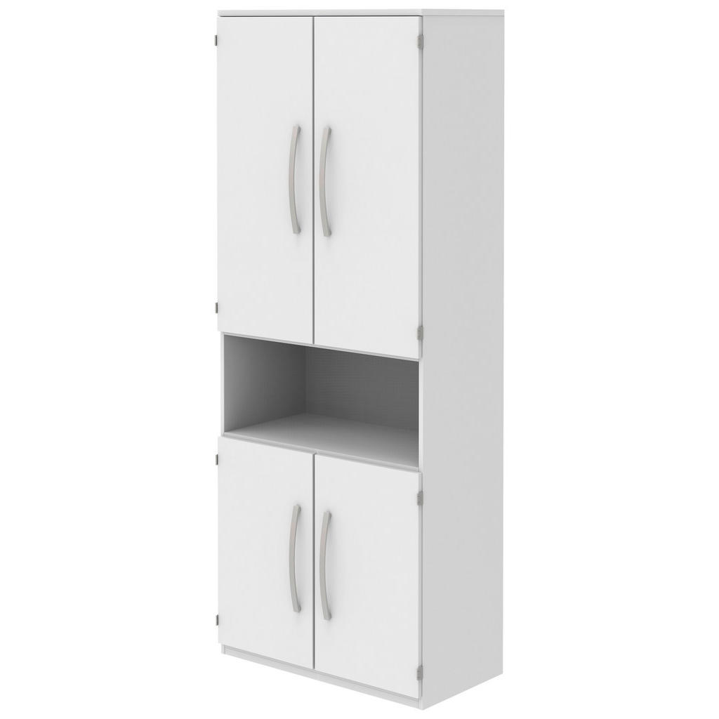 Thumbnail - Moderano Aktenschrank, Weiß, Holzwerkstoff, 3 Fächer, 80x217.4x43 cm, Made in Germany, Beimöbel erhältlich, in verschied...