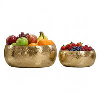 OBSTSCHALE  - Goldfarben, Design, Metall (40/23/40cm) - Livetastic