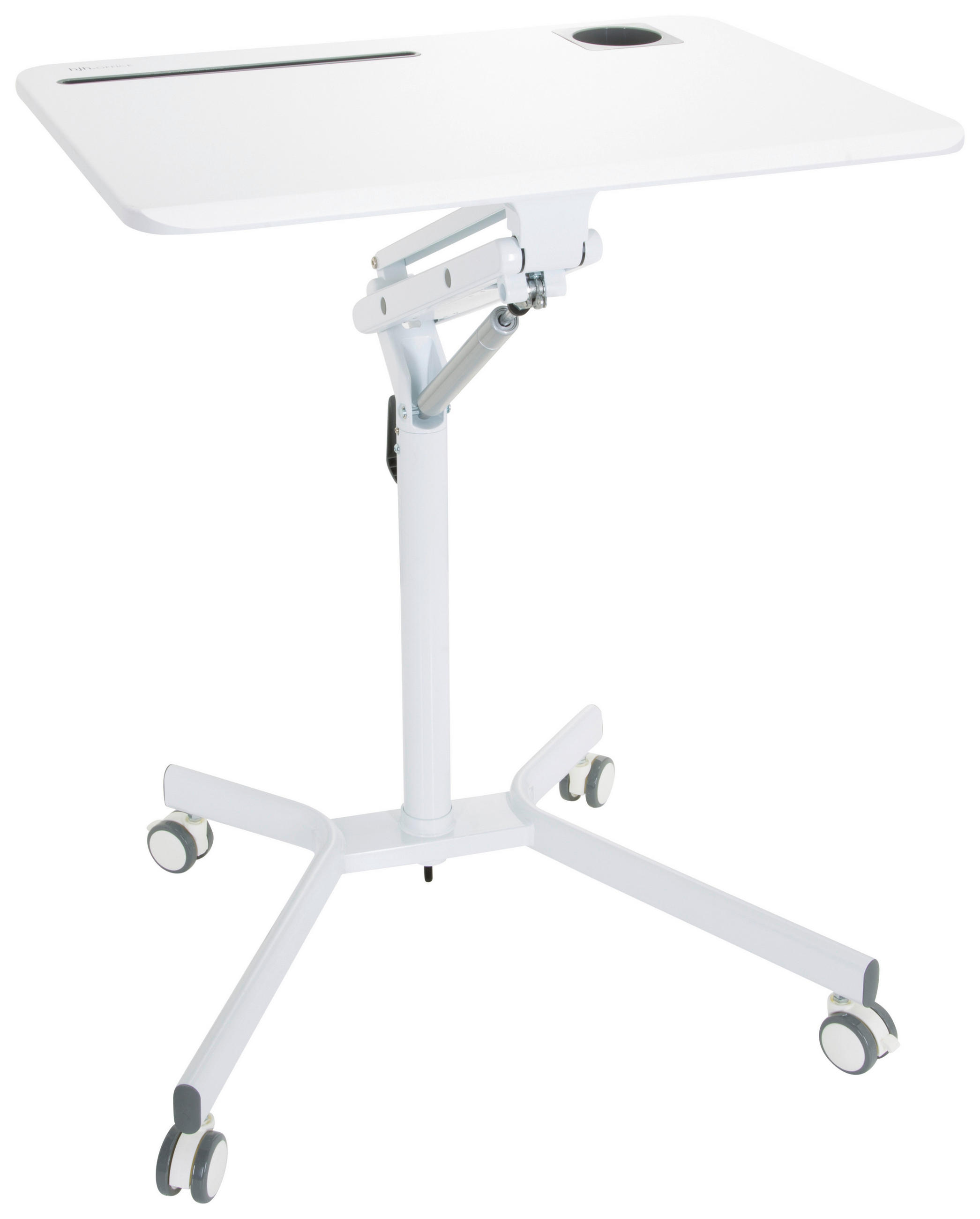 SKRIVBORD  i vit  - vit, Basics, metall/trämaterial (77/73-105/57cm) - MID.YOU