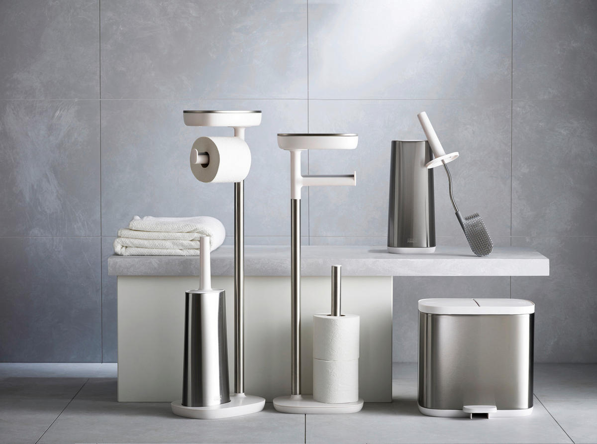 KOŠ KOZMETIČKI  6 l  SPLIT STEEL  - crna, Konvencionalno, metal/plastika (27,2/28,3/22,75cm) - Joseph Joseph