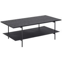 COUCHTISCH 115/60/40 cm rechteckig Schwarz  - Schwarz, MODERN, Holzwerkstoff/Metall (115/60/40cm)