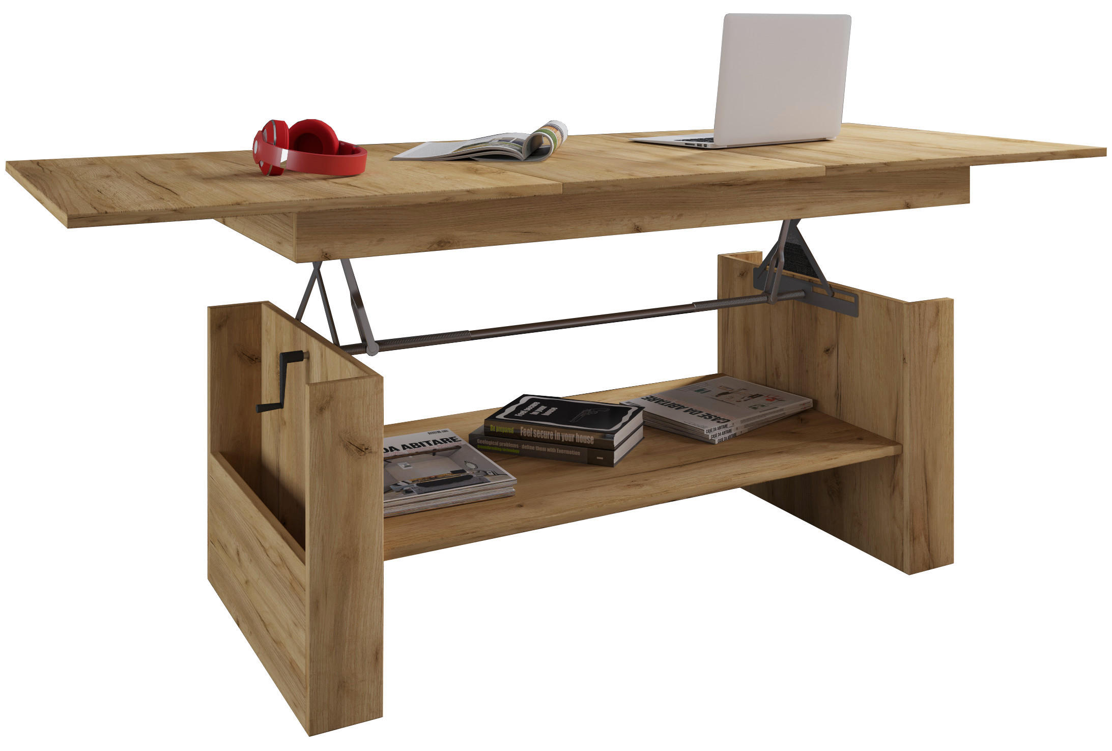 COUCHTISCH 65/115/52,5 cm rechteckig Eichefarben, Honig  - Eichefarben/Honig, Basics, Holzwerkstoff (65/115/52,5cm) - MID.YOU