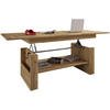 COUCHTISCH Holzwerkstoff 65/115/52,5 cm  - Eichefarben/Honig, Basics, Holzwerkstoff (65/115/52,5cm) - MID.YOU