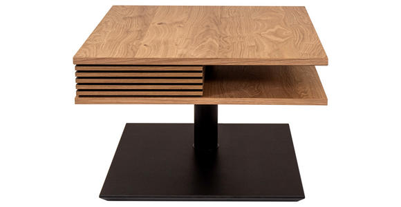 COUCHTISCH in Holz, Metall, Holzwerkstoff 70/70/49-67 cm  - Wildeiche/Schwarz, Design, Holz/Holzwerkstoff (70/70/49-67cm) - Novel