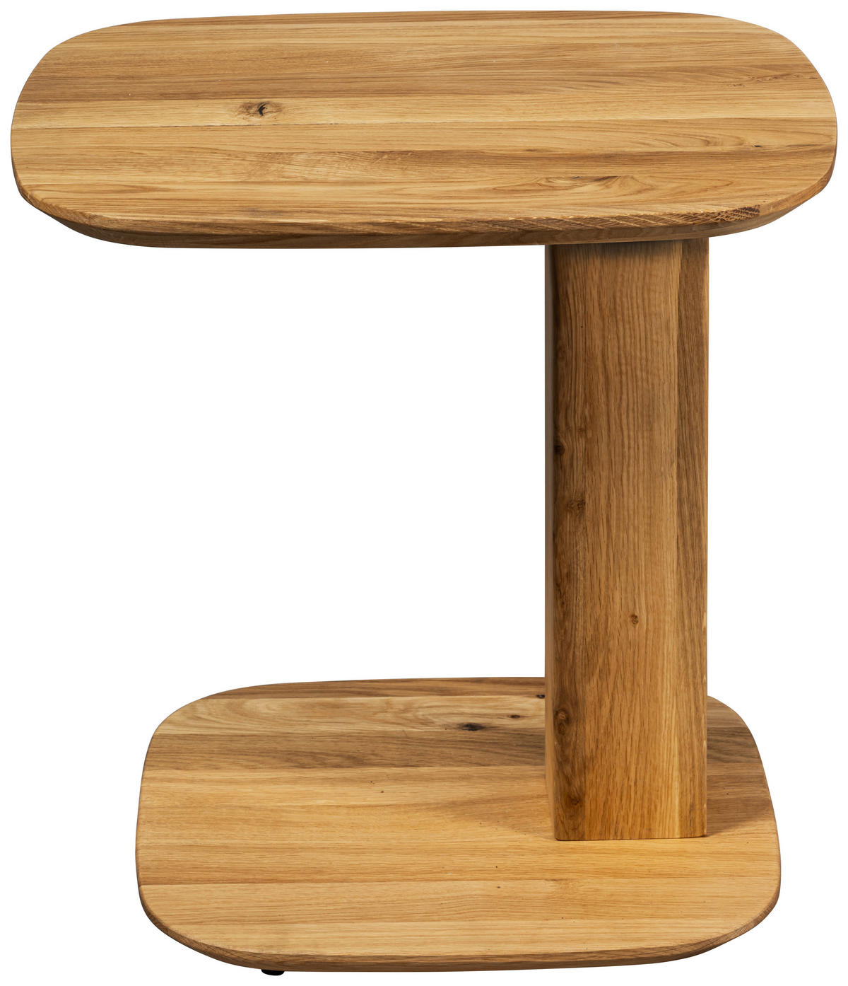 BEISTELLTISCH 50/40/48-67 cm Eiche Hartholz Eichefarben organisch  - Eichefarben, Design, Holz/Kunststoff (50/40/48-67cm) - Linea Natura