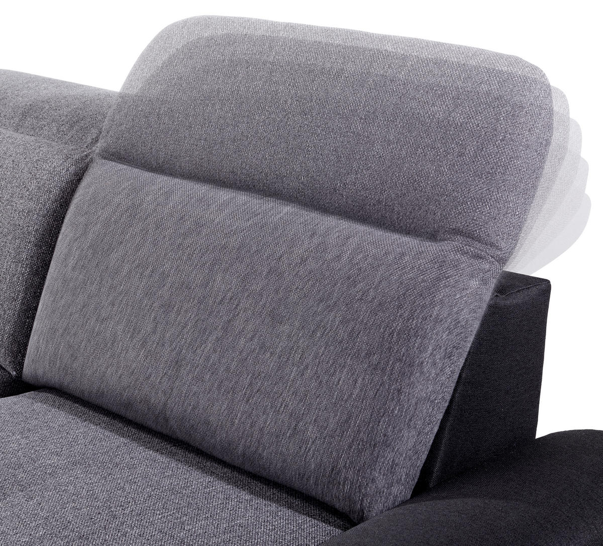 ECKSOFA in Webstoff Graphitfarben, Grau  - Silberfarben/Graphitfarben, Konventionell, Holz/Textil (203/286cm) - Livetastic