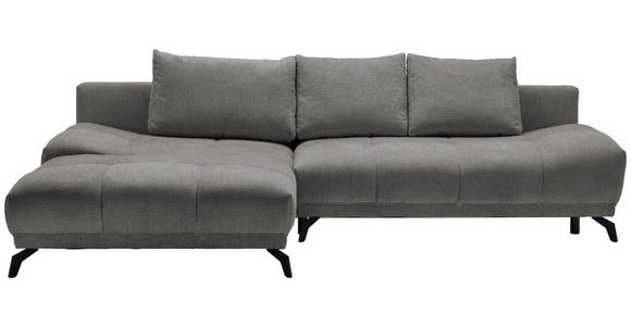 ECKSOFA in Chenille Blau, Braun  - Blau/Schwarz, MODERN, Textil/Metall (182/290cm) - Hom`in