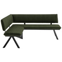 ECKBANK 150/190 cm  in Schwarz, Khaki  - Khaki/Schwarz, MODERN, Textil/Metall (150/190cm) - Cantus