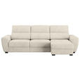 ECKSOFA Naturfarben Mikrofaser Bettkasten, Schlaffunktion, Rücken echt, Liegefläche im Originalstoff  - Schwarz/Naturfarben, KONVENTIONELL, Kunststoff/Textil (285/177cm) - Carryhome