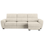 ECKSOFA  in Mikrofaser Naturfarben  - Schwarz/Naturfarben, KONVENTIONELL, Kunststoff/Textil (285/177cm) - Carryhome