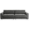BIGSOFA BE COMFY Cord Dunkelgrau  - Dunkelgrau/Schwarz, MODERN, Textil (264/83/126cm) - Trendmanufaktur