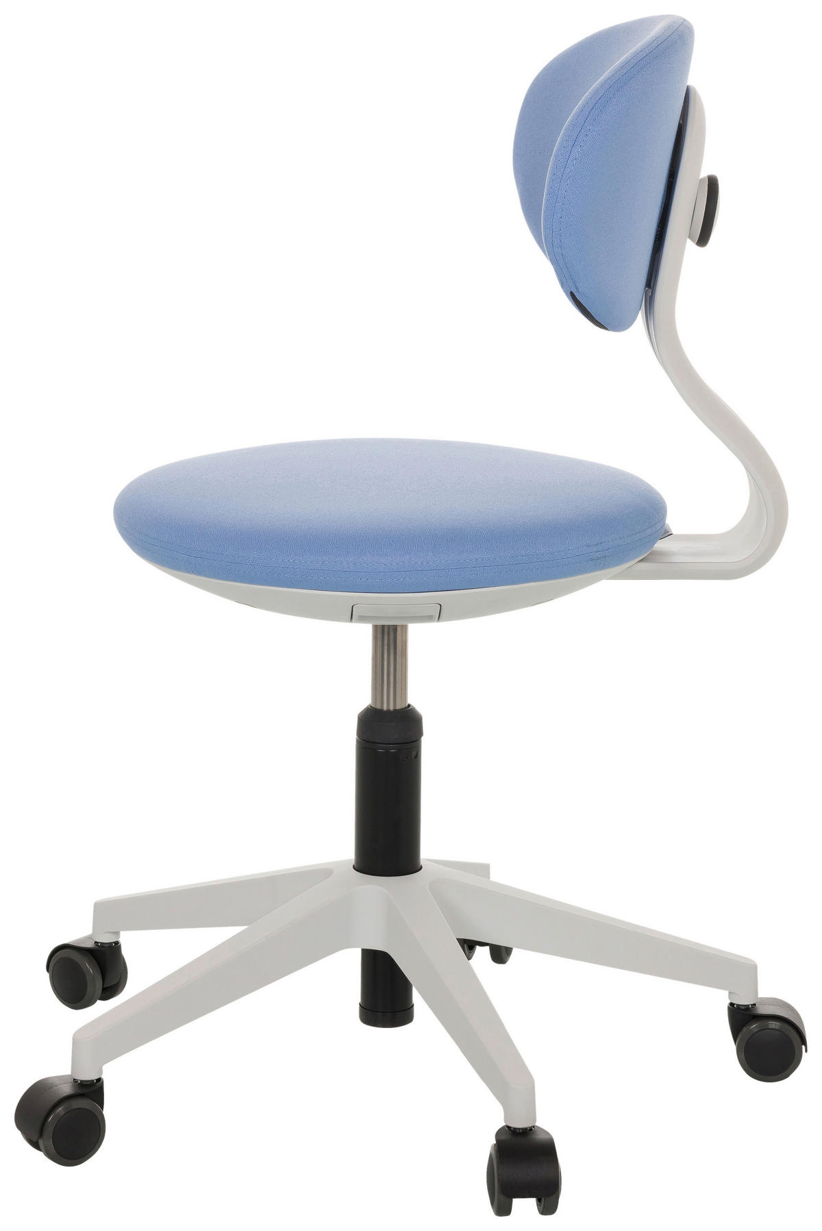 OTOČNÁ ŽIDLE PRO MLÁDEŽ, modrá - šedá/modrá, Basics, textil/plast (42/66-87/52cm) - MID.YOU