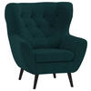 SESSEL in Mikrofaser Grün  - Anthrazit/Schwarz, Design, Holz/Textil (87/101/95cm) - Stylife