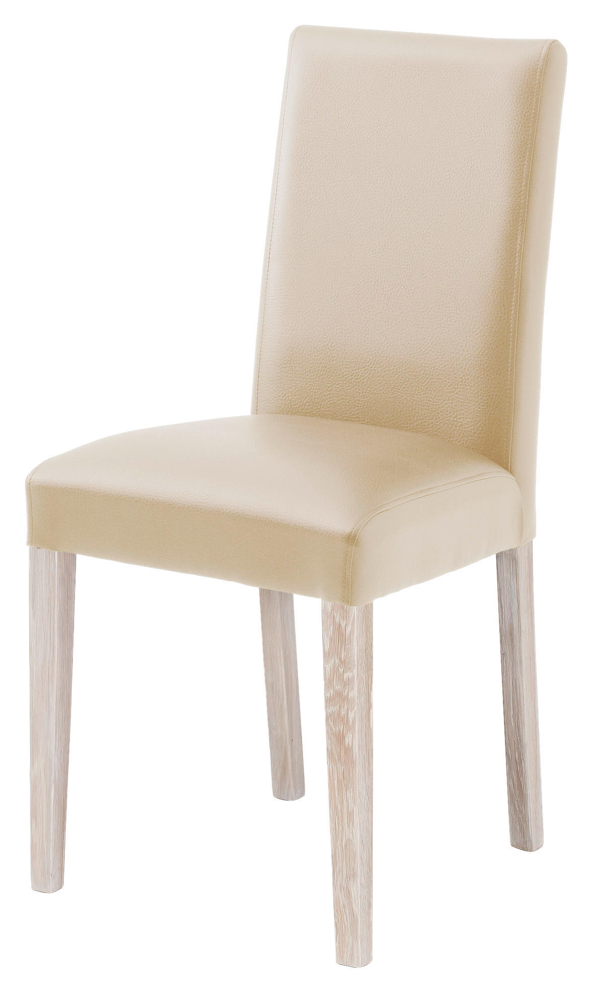 STUHL  in Lederlook Textil  - Beige/Sonoma Eiche, KONVENTIONELL, Holz/Textil (44/92/57cm) - Carryhome