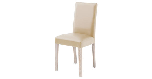 STUHL  in Lederlook Textil  - Beige/Sonoma Eiche, KONVENTIONELL, Holz/Textil (44/92/57cm) - Carryhome