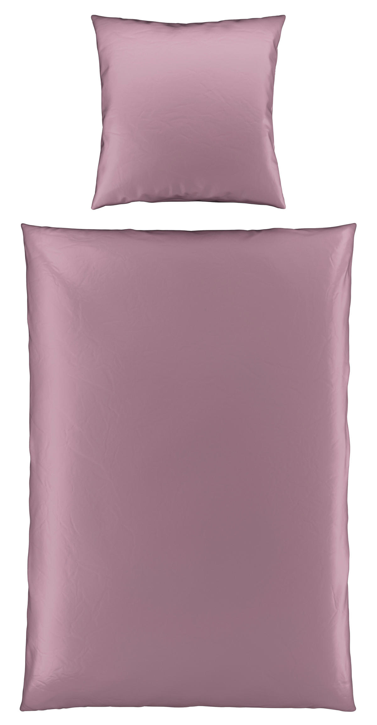 BETTWÄSCHESET Satin 160/210 cm  65 cm/100 cm  - Mauve, Basics, Textil (160/210cm) - Novel