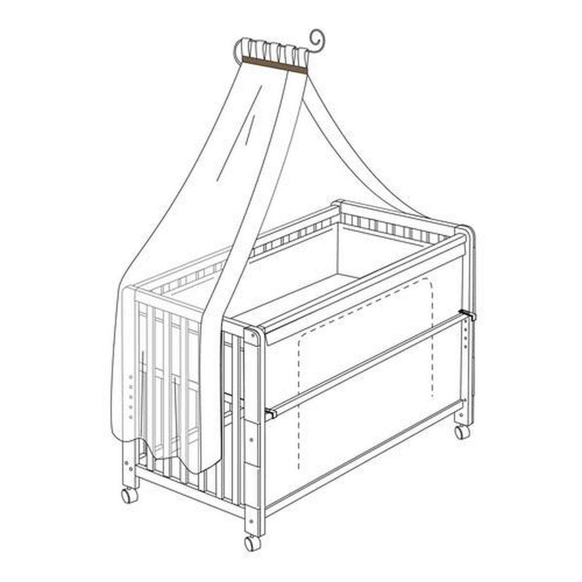 GITTERBETT-KOMPLETTSET Room Bed Happy Cloud   60/120 cm  - Weiß/Hellgrün, Basics, Holz/Textil (60/120cm) - Roba