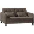 SCHLAFSOFA in Cord Dunkelbraun  - Dunkelbraun/Schwarz, MODERN, Textil/Metall (150/88/110cm) - Novel