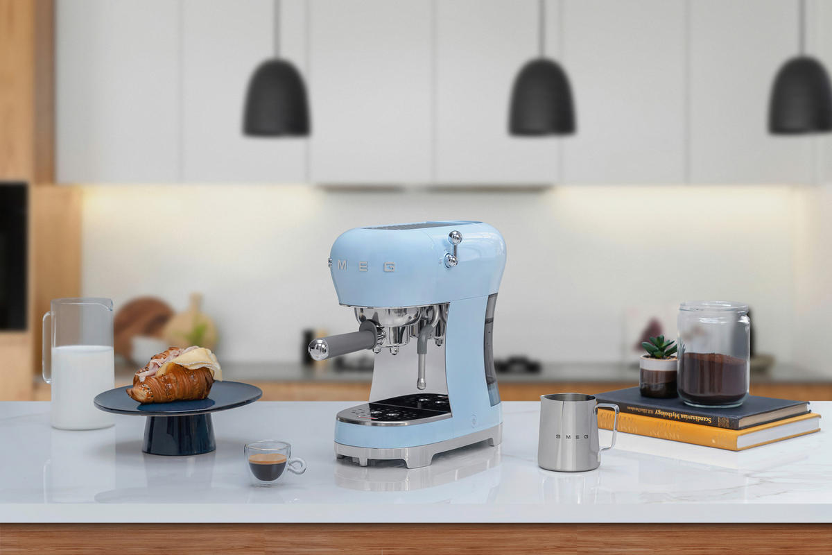 ESPRESSOMASCHINE 50's Style  - Pastellblau, Trend, Kunststoff (14.9/33.0/32.9cm) - SMEG