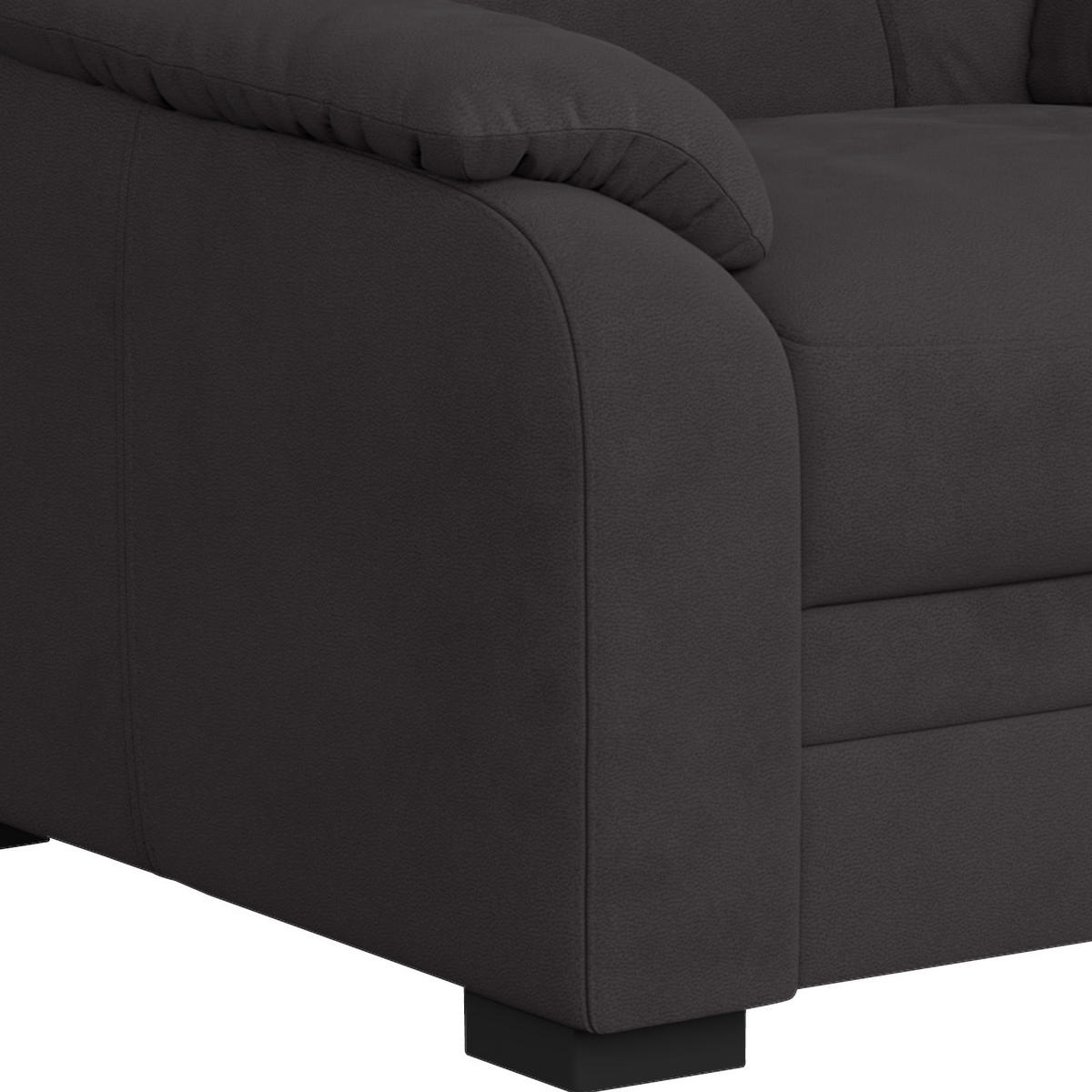 2-SITZER-SOFA Mikrofaser Anthrazit  - Anthrazit/Schwarz, Basics, Kunststoff/Textil (138/99/99cm) - MID.YOU