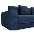 ECKSOFA in Cord Dunkelblau  302/182 cm  - Schwarz/Dunkelblau, MODERN, Kunststoff/Textil (302/182cm) - Carryhome