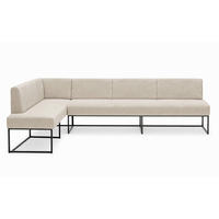 UGAONA KLUPA  boja peska   - crna/boja peska, Moderno, drvo/metal (265/199cm) - Livetastic