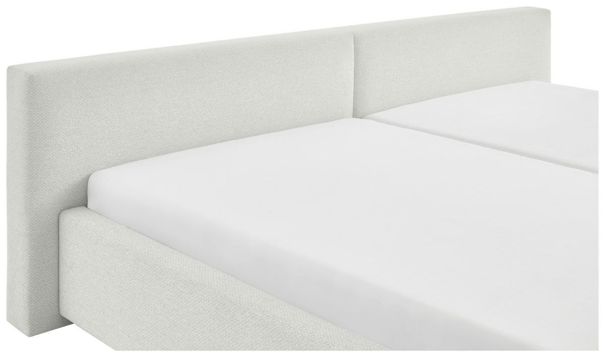 POLSTERBETT 240/200 cm,  in Weiß,  - Weiß, Basics, Textil (240/200cm) - Boxxx