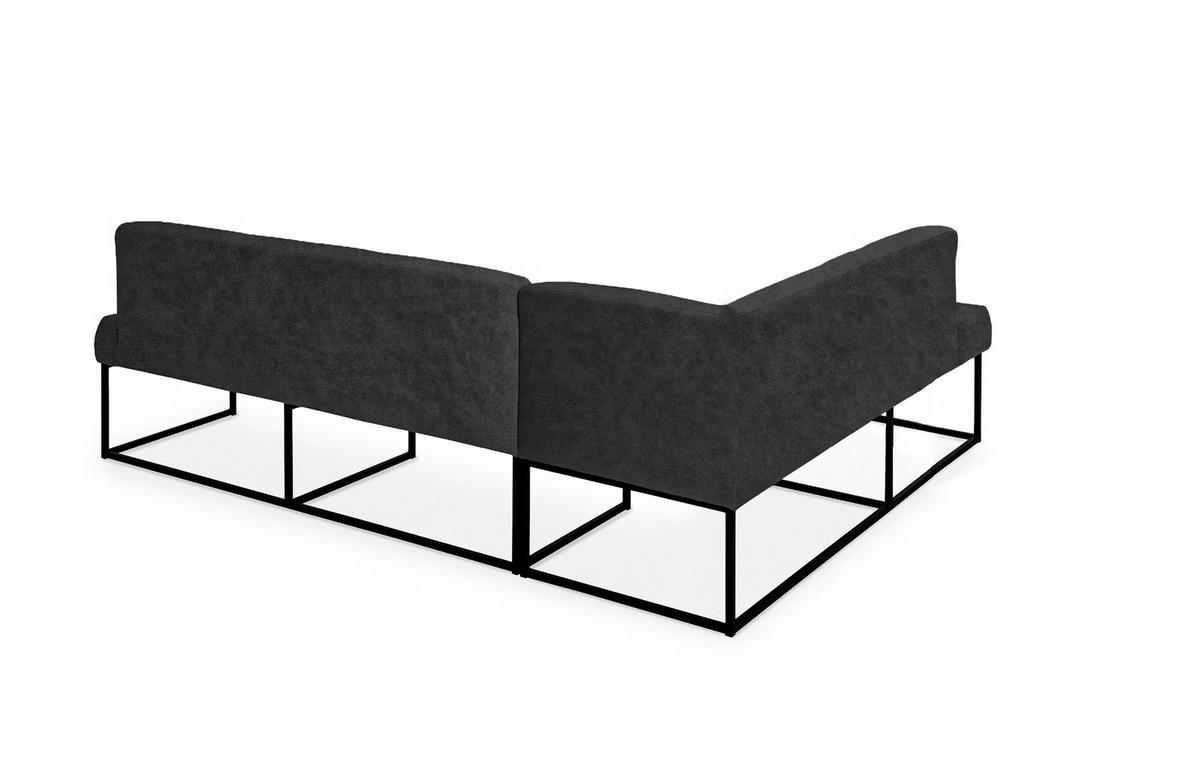 UGAONA KLUPA  crna   - crna, Moderno, drvo/metal (265/197cm) - Livetastic