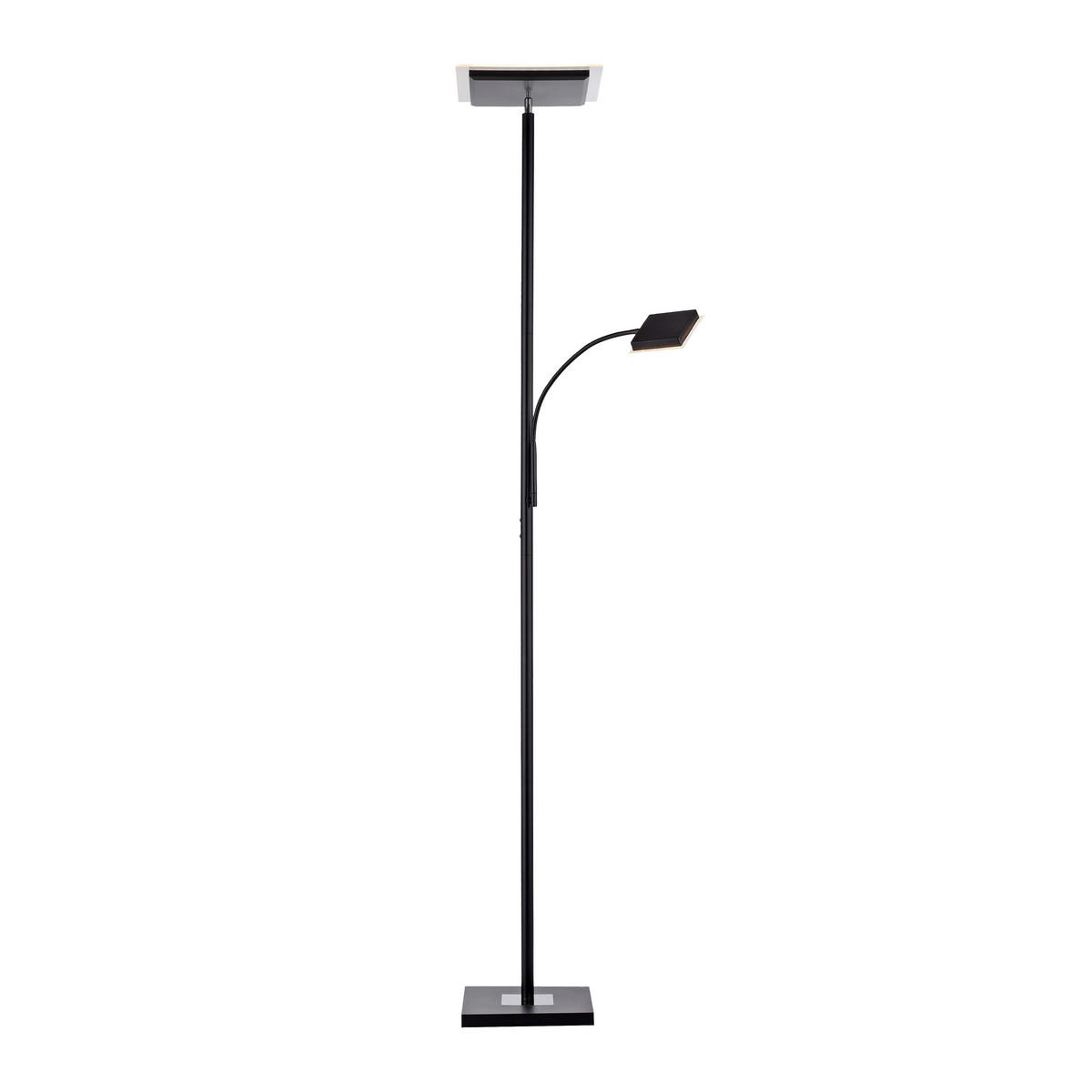 STOJACIA LED LAMPA, 56/57,5/190 cm - čierna, Basics, kov/plast (56/57,5/190cm)