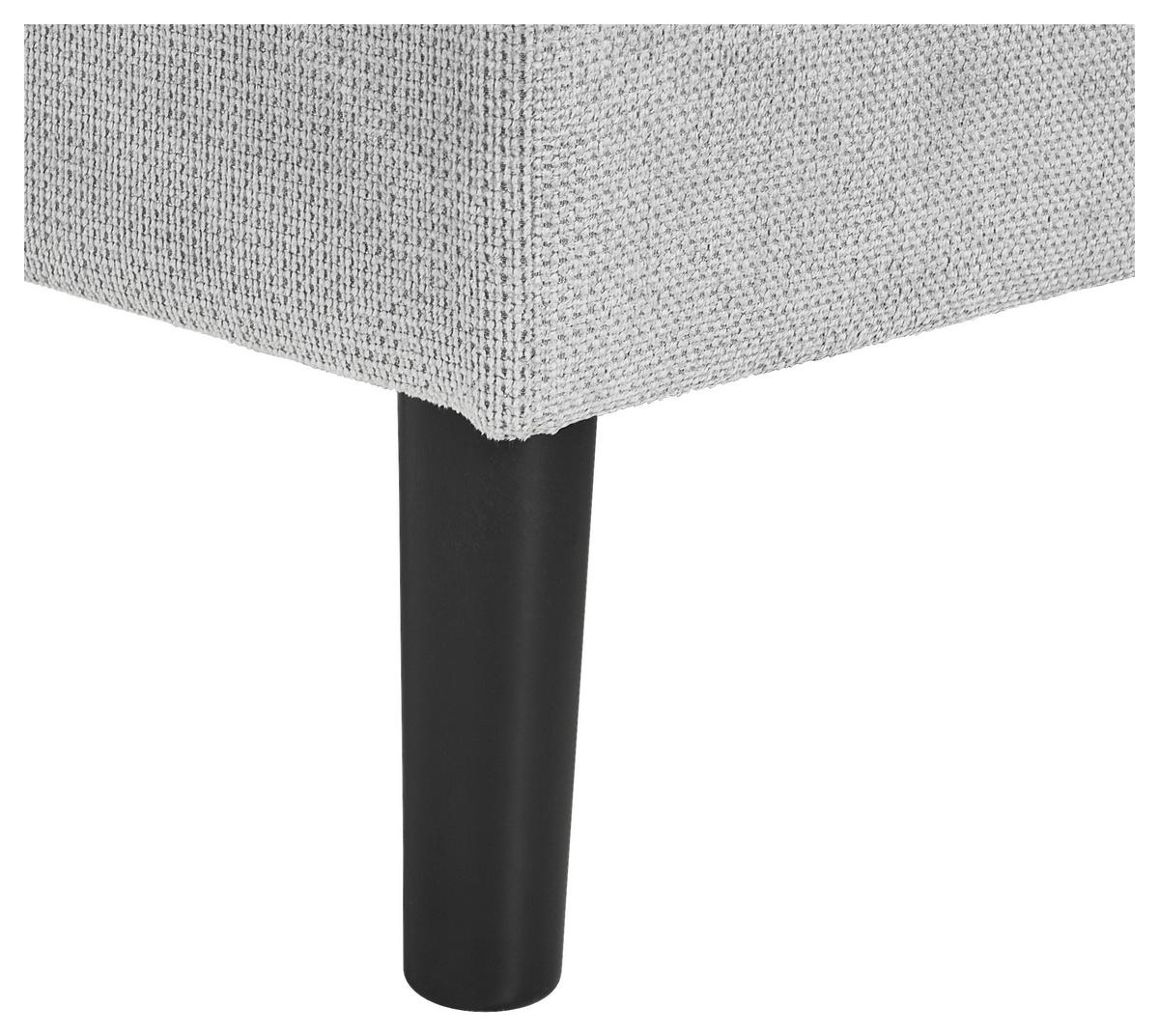 ECKSOFA in Webstoff Hellgrau  - Hellgrau/Schwarz, Konventionell, Kunststoff/Textil (231/157cm) - P & B