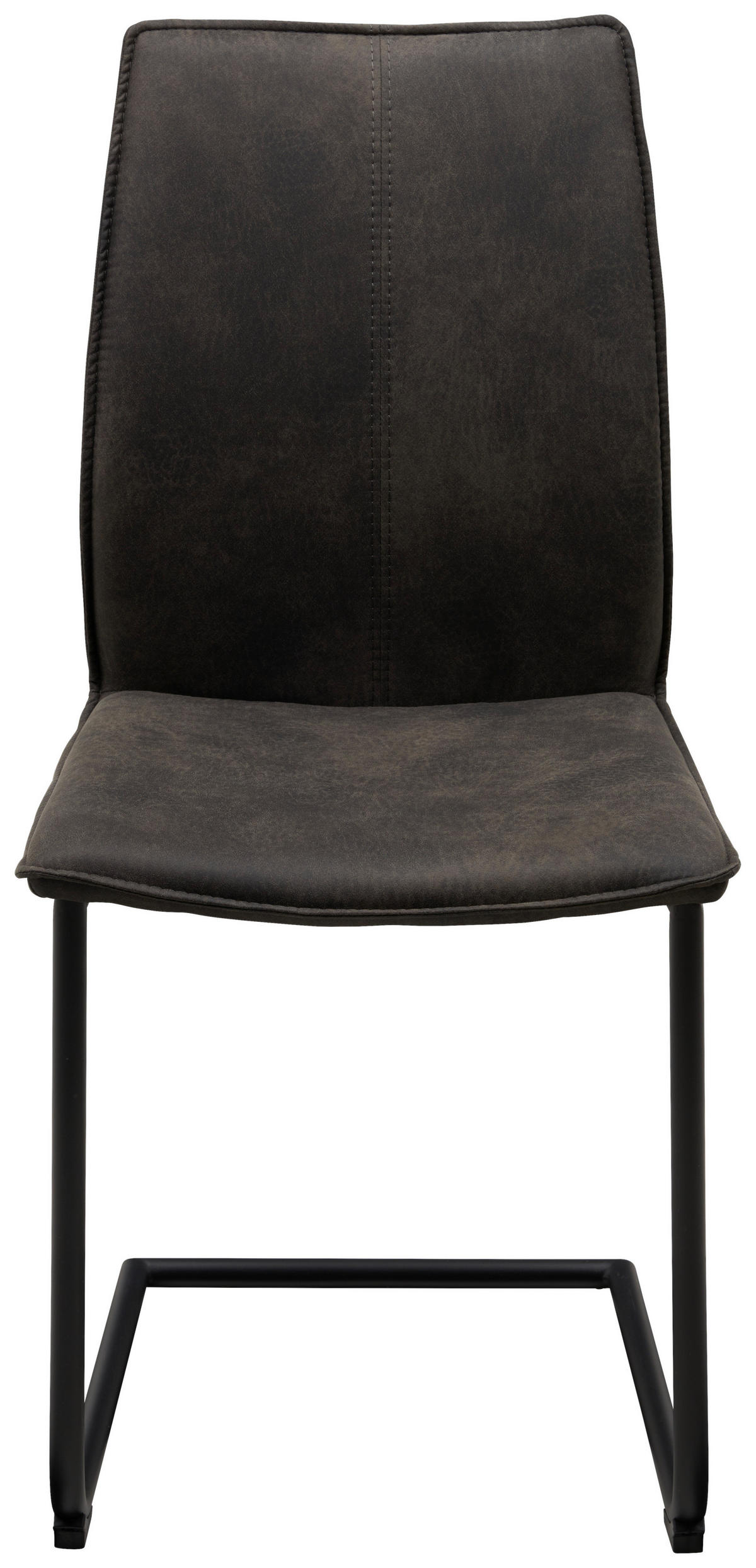 SCHWINGSTUHL  in Eisen Mikrofaser  - Anthrazit/Schwarz, Design, Textil/Metall (46/93/56cm) - Dieter Knoll